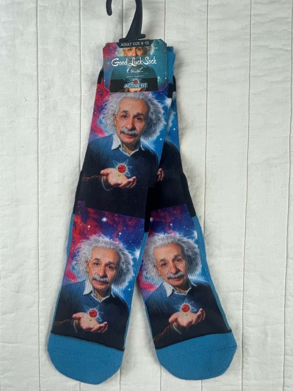 Albert Einstein Unisex Adult Fit Socks 8-13
